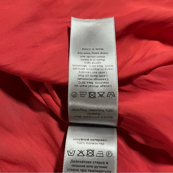 NWT Zadig & Voltaire Tygg Satin Red Button Blouse with 3/4 sleeves - Picture 13 of 13